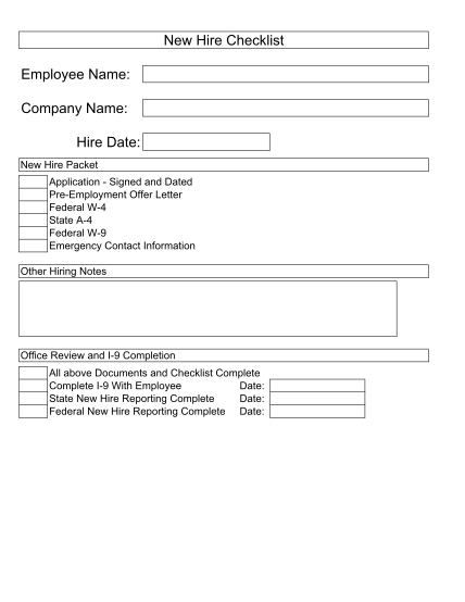 16 New Hire Packet Free To Edit Download Print CocoDoc