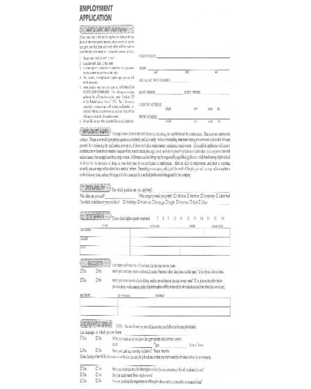 2020 Employment Forms Fillable Printable PDF Forms Handypdf