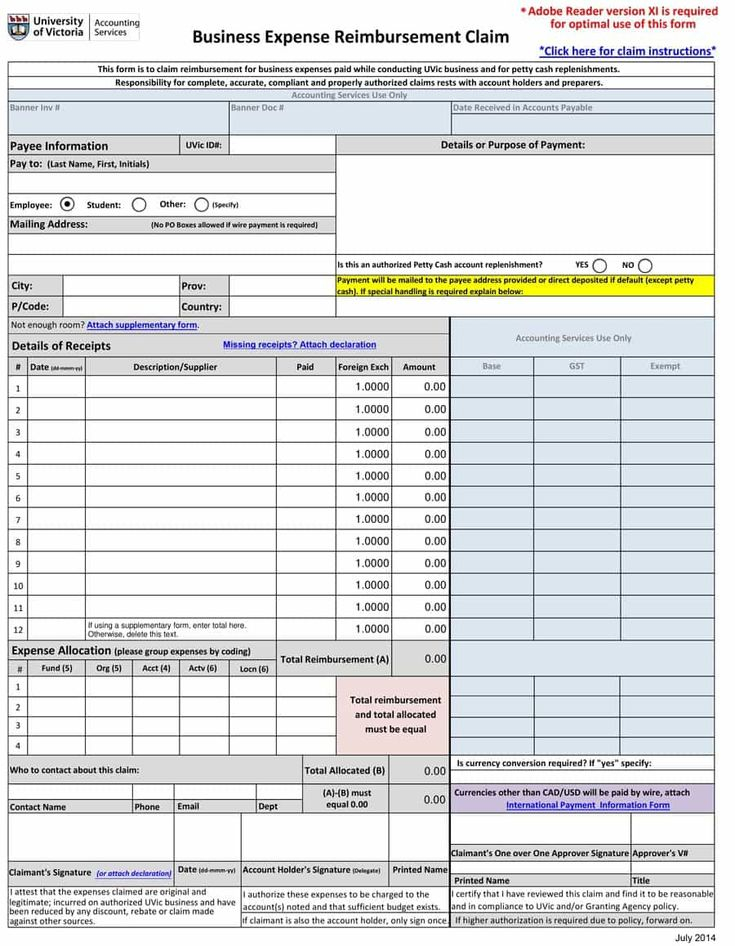 47 Reimbursement Form Templates Mileage Expense Vsp With