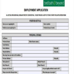 49 Job Application Form Templates Free Premium Templates