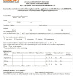 50 Free Employment Job Application Form Templates Printable