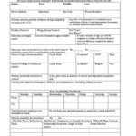 50 Free Employment Job Application Form Templates Printable