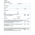 50 Free Employment Job Application Form Templates Printable