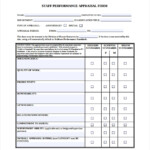 6 Employee Performance Appraisal Form Templates Sample Templates