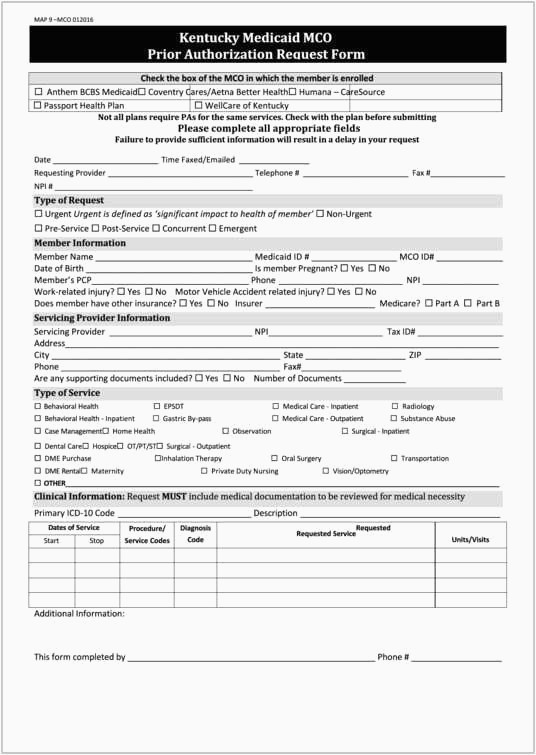 Anthem Blue Cross Blue Shield Prior Authorization Form For Radiology