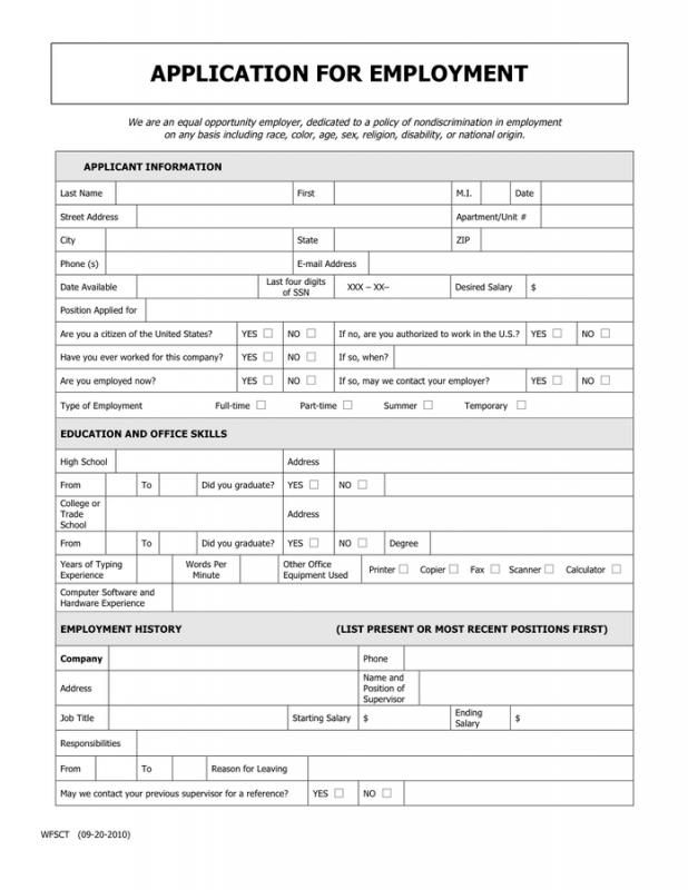 Application For Employment Form Aid 309 2 Employeeapplicationform