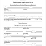 Assisted Living Employment Application Form Employeeapplicationform