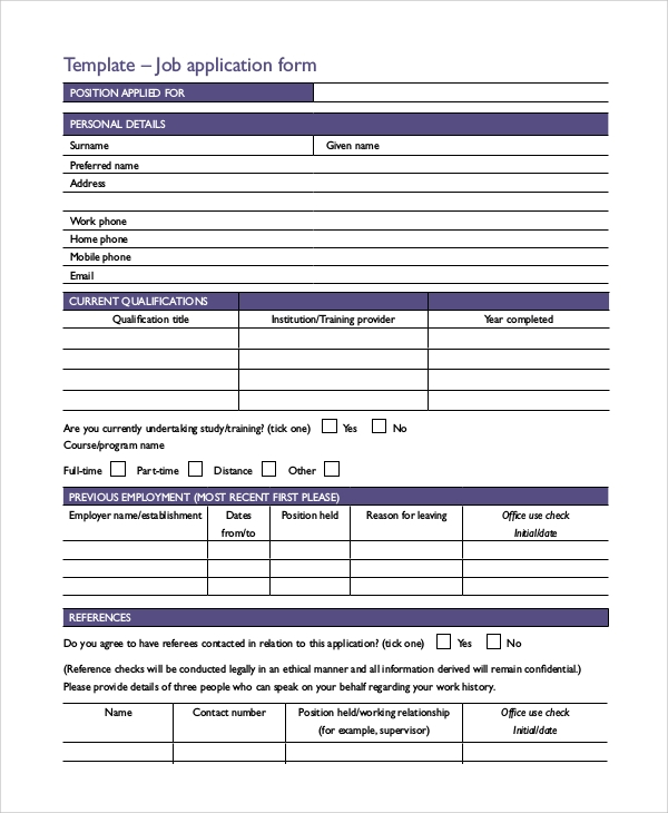 Best Employee Application Form Free Printable Roy Blog