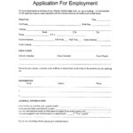 Child Care Employment Application Employment Application Employment