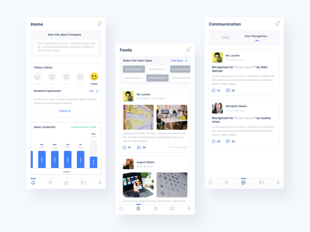 Employee Engagement Application By Sujit Srinivas On Dribbble