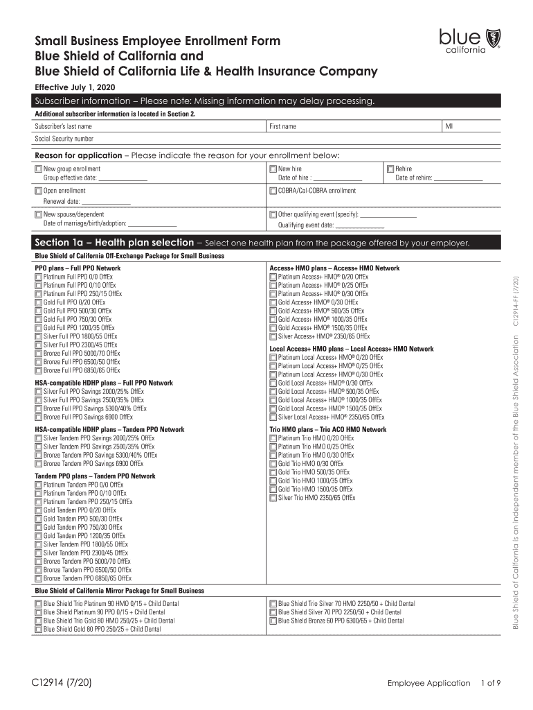 Employee Enrollment Application Fill Out Sign Online DocHub