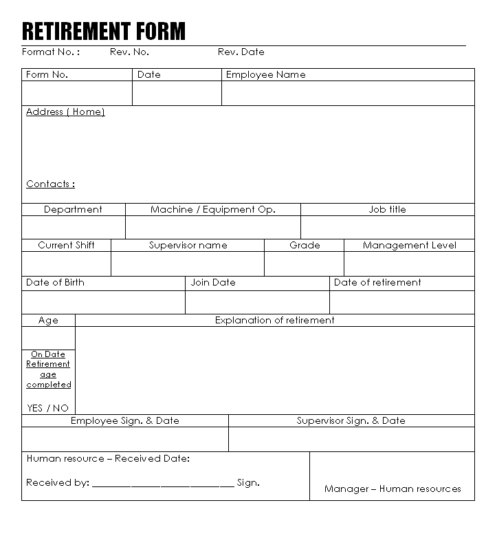 Employee Retirement Document Process