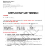 Employment Reference Letter 11 Free Word Excel PDF Documents