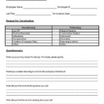 Exit Interview Form Download PDF Document For Printing Interview