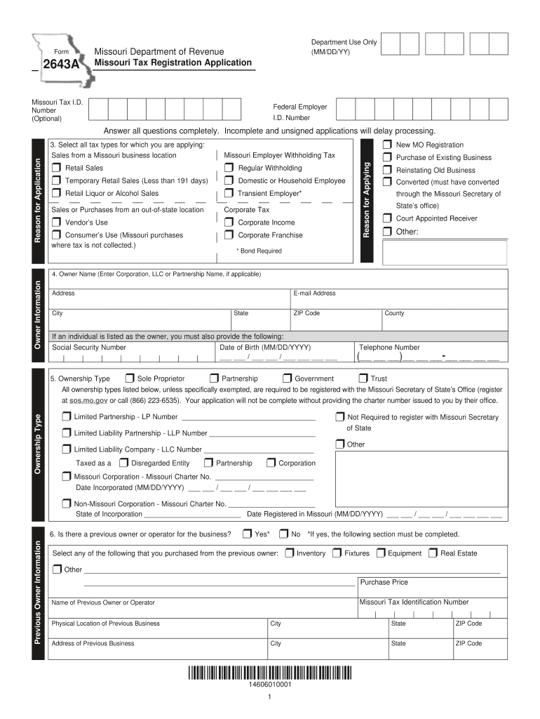 Form 2643A Fill Out And Sign Printable PDF Template SignNow