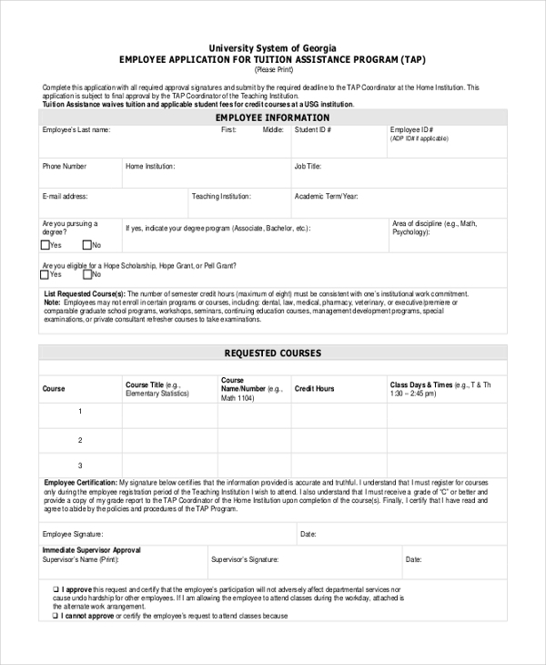 FREE 12 Sample Employee Application Forms In PDF MS Word Excel