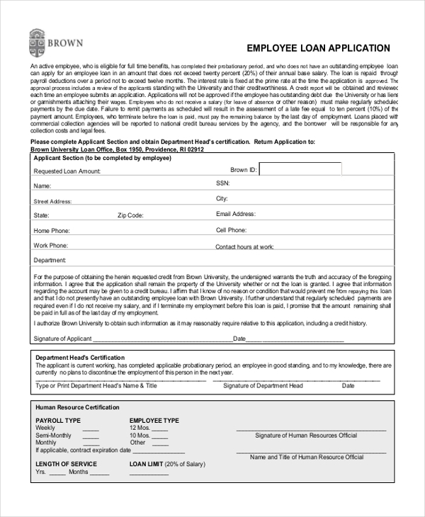 FREE 13 Sample Employee Application Forms In PDF Excel MS Word