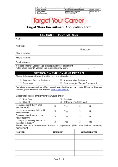 FREE 5 Recruitment Application Forms In PDF