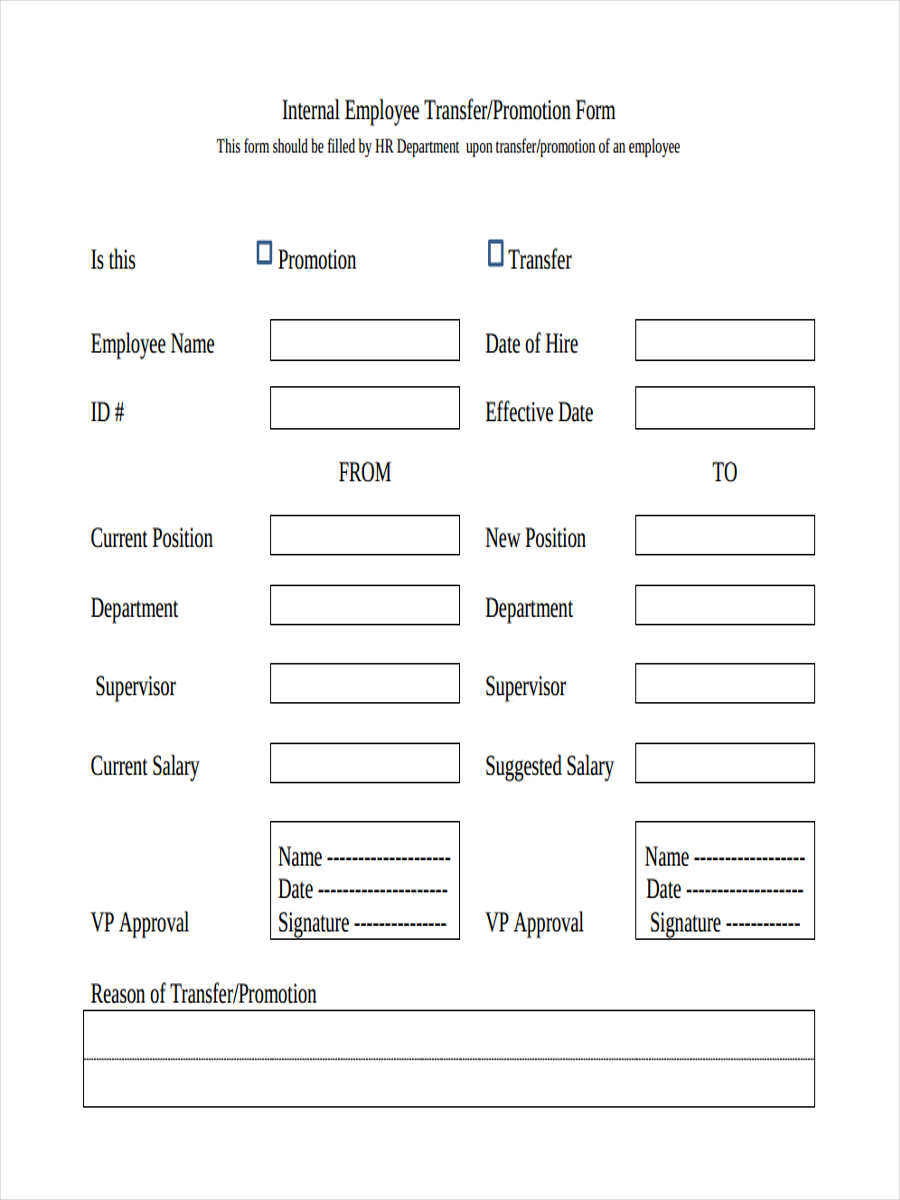 FREE 7 Employee Transfer Forms In PDF MS Word