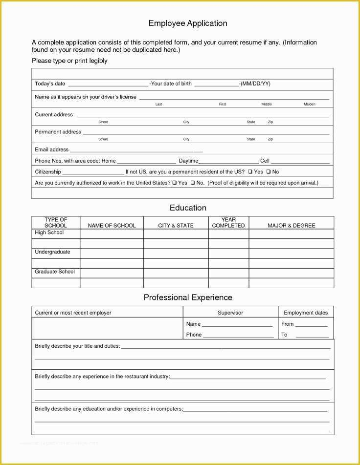 Free Spanish Job Application Template Of Free Printable Application For 