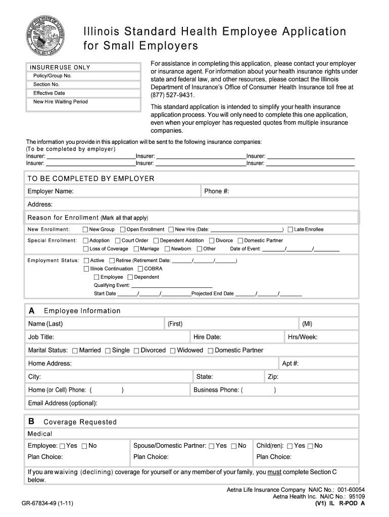 Health Application Form 2020 For Medical Insurance Fill Out And Sign