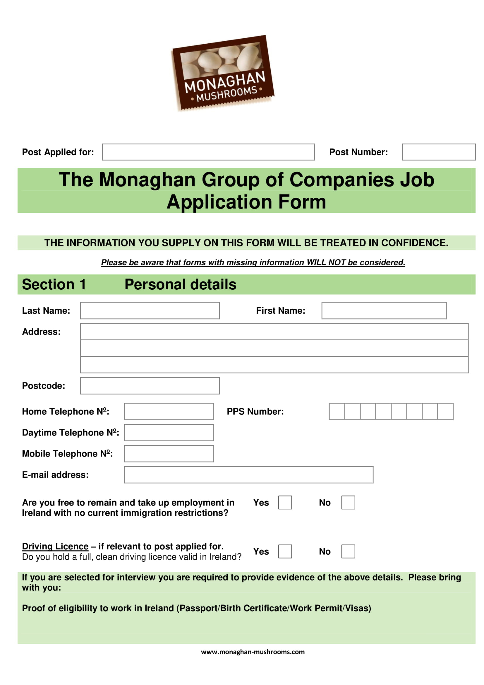 Job Application Form Examples 9 PDF Examples