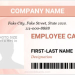 Job ID Card Templates Microsoft Word ID Card Templates