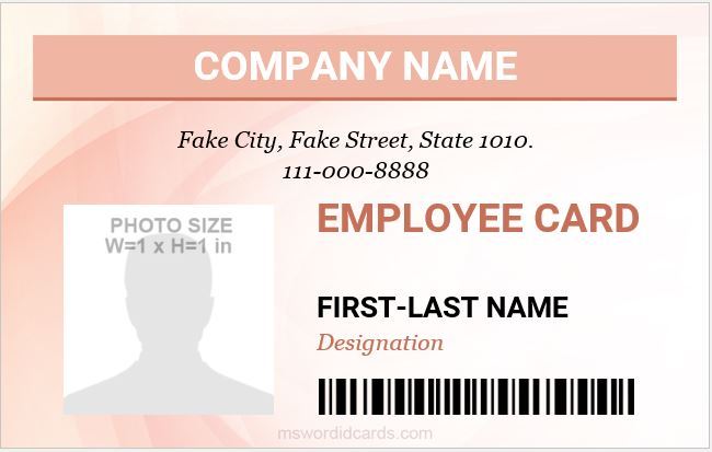 Job ID Card Templates Microsoft Word ID Card Templates