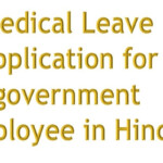 Medical Leave Application For Government Employee In Hindi PDF