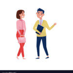 New Female Employee Applicant And Hr Manager Vector Image