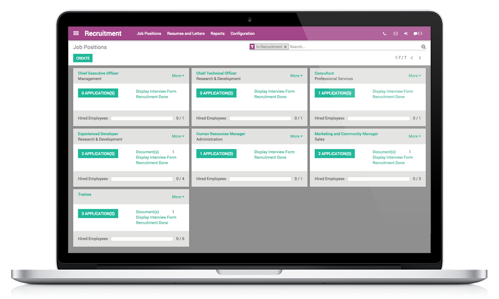 Odoo Open Source Recruitment Application