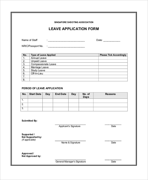 Paid Parental Leave Application Form