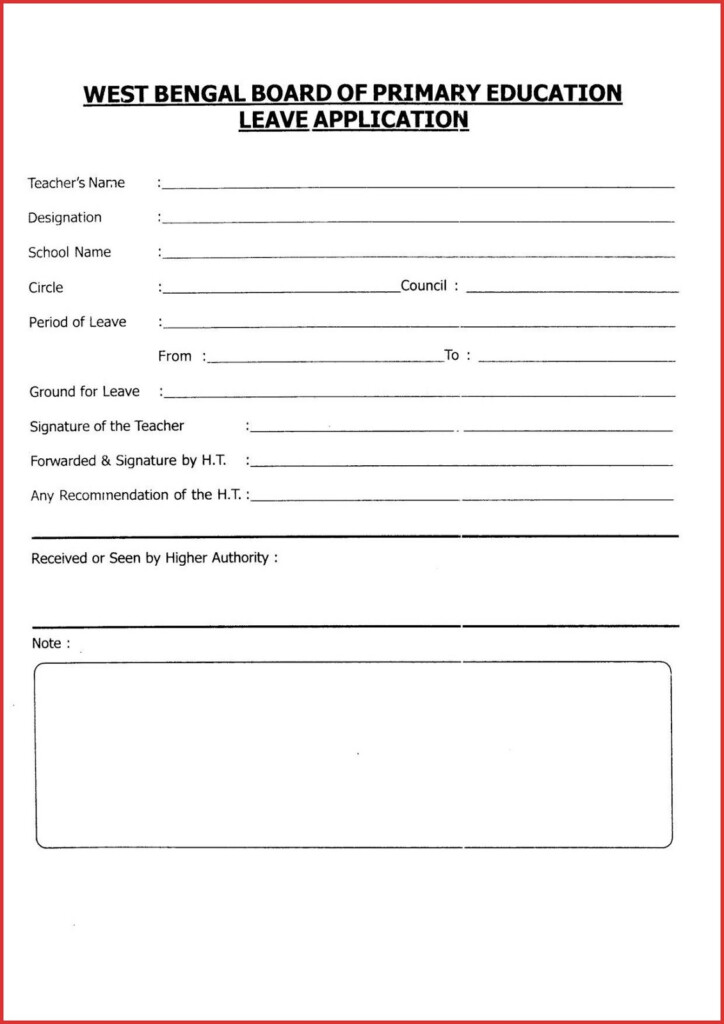 Simple Leaves Application Form Template Excel Template