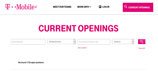 T Mobile Job Application Careers