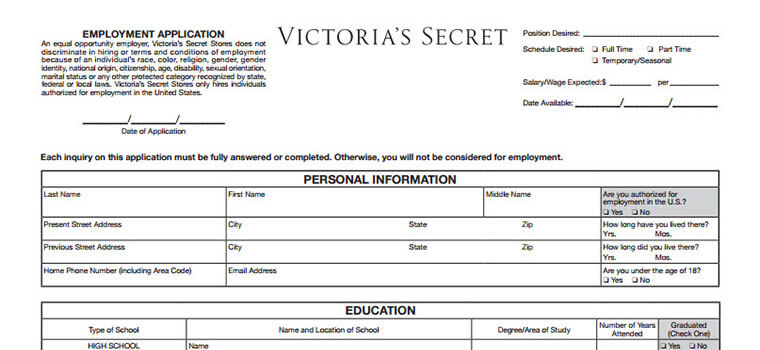 Victoria s Secret Application 2022 Careers Job Requirements Interview