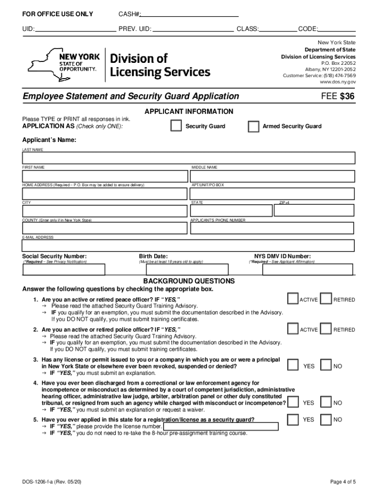 2020 Form NY DOS 1206 f a Fill Online Printable Fillable Blank 