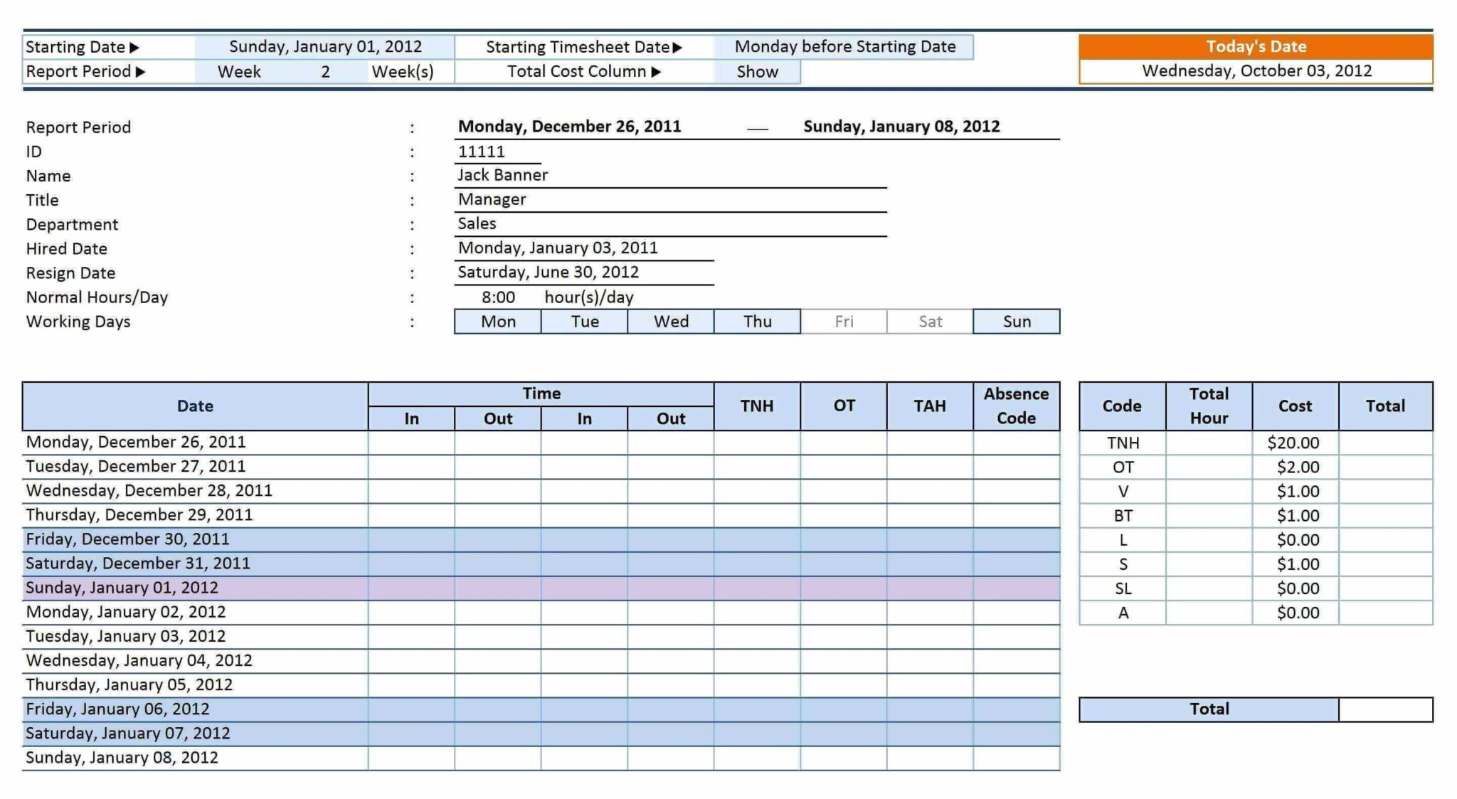 4 Employee Productivity Tracker Excel Spreadsheet xls