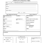 Assistance Request Form Download Printable PDF Templateroller