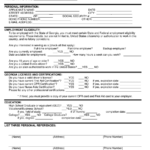 Blank Employment Application Form Sample Templates At 50 Free