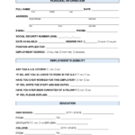 Blank Job Application Form Templates Samples Pdf Word Free Job