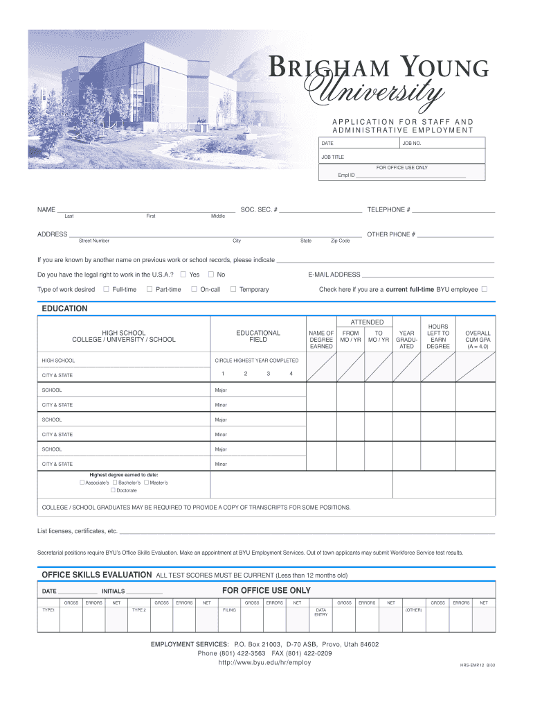 Byu Application Fill Out And Sign Printable PDF Template SignNow