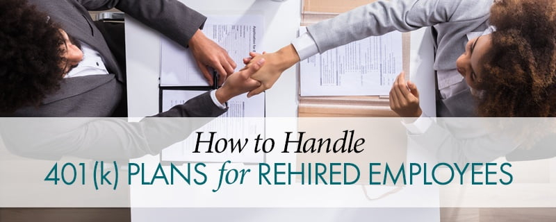 Company Retirement Plan Rehired Employee Virginia CPA