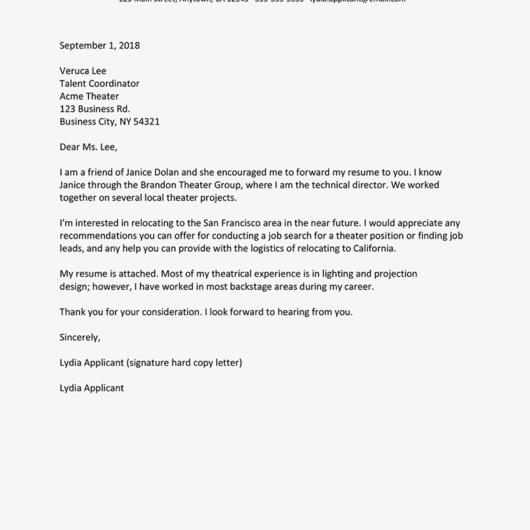 Cover Letter Referredfriend Colona rsd7 For Job Referral Email