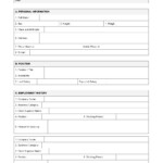 Employee Job Application Form