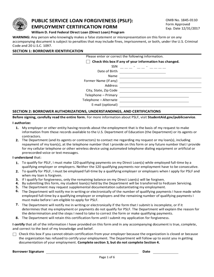 Fedloan PSLF Application 2023 PSLFForm