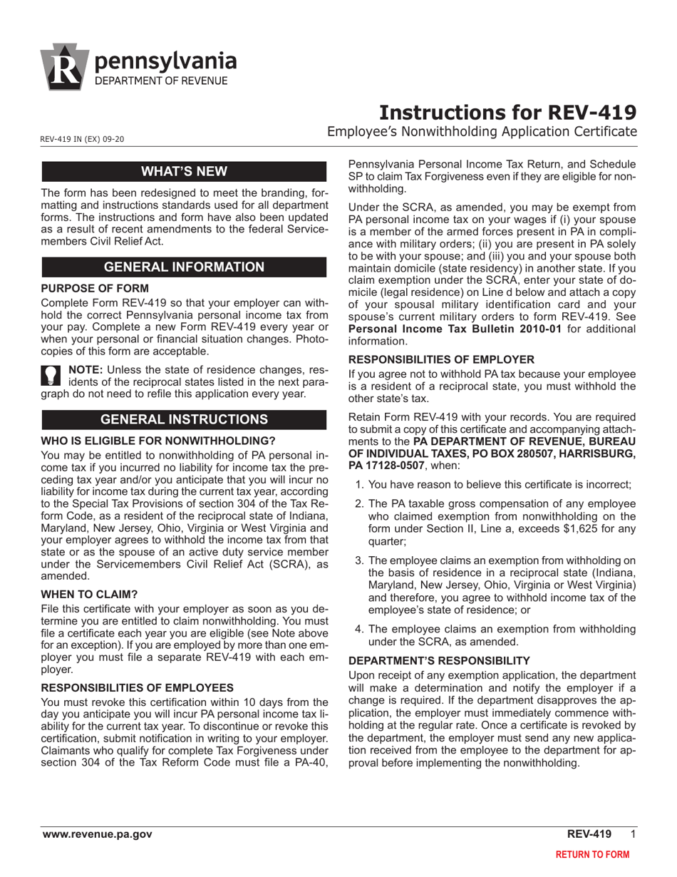 Form REV 419 Download Fillable PDF Or Fill Online Employee s 