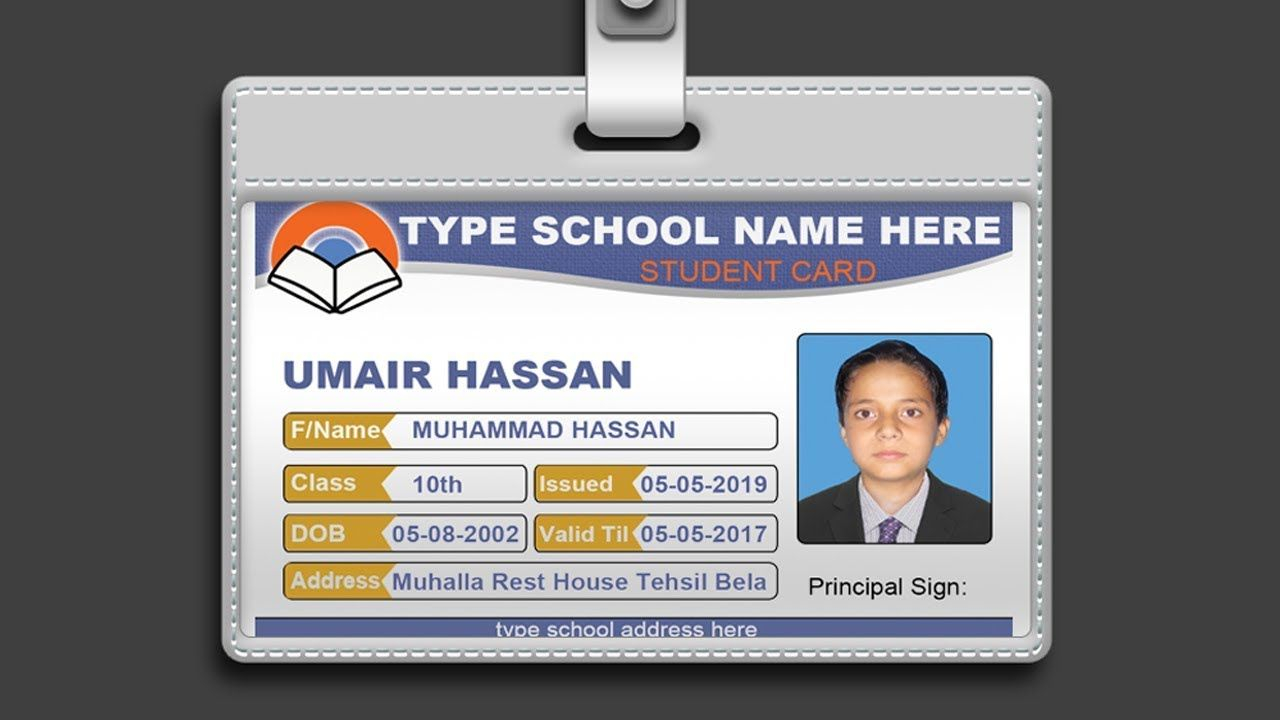 Government Employee Id Card Design Yeppe Throughout High School Id 