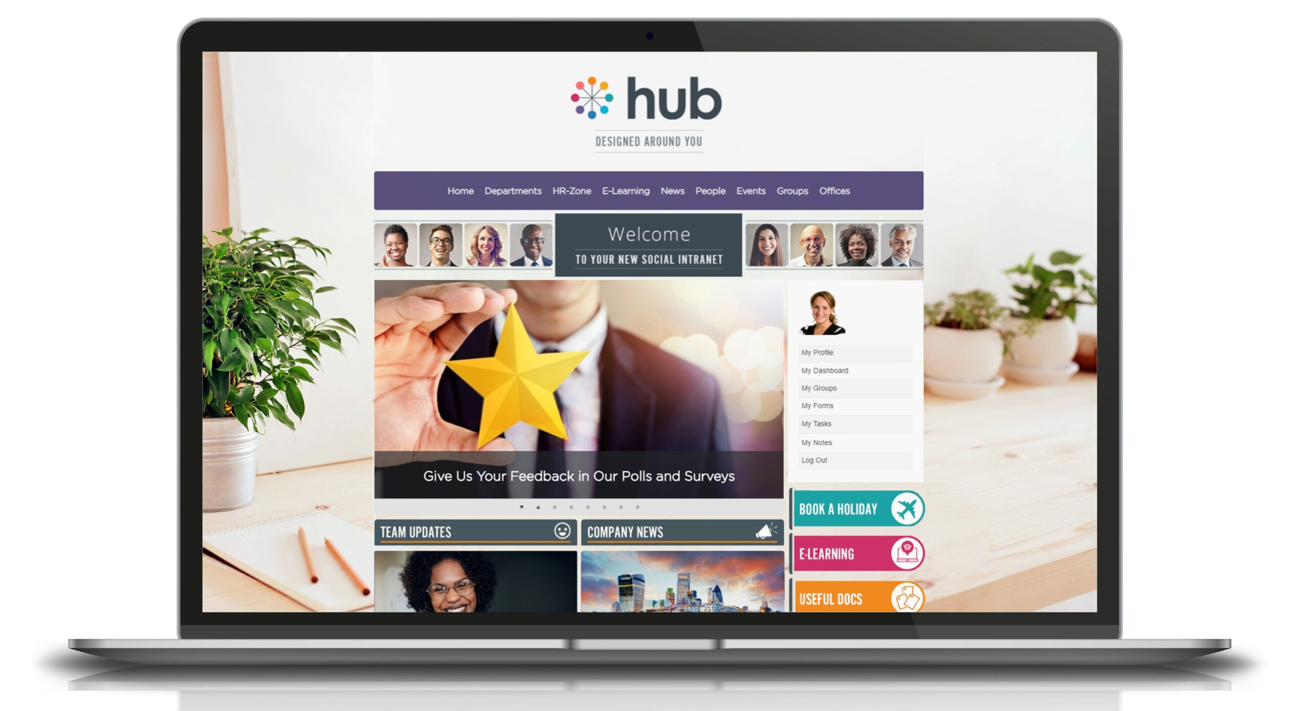 Intelligent Intranet Software The Hub