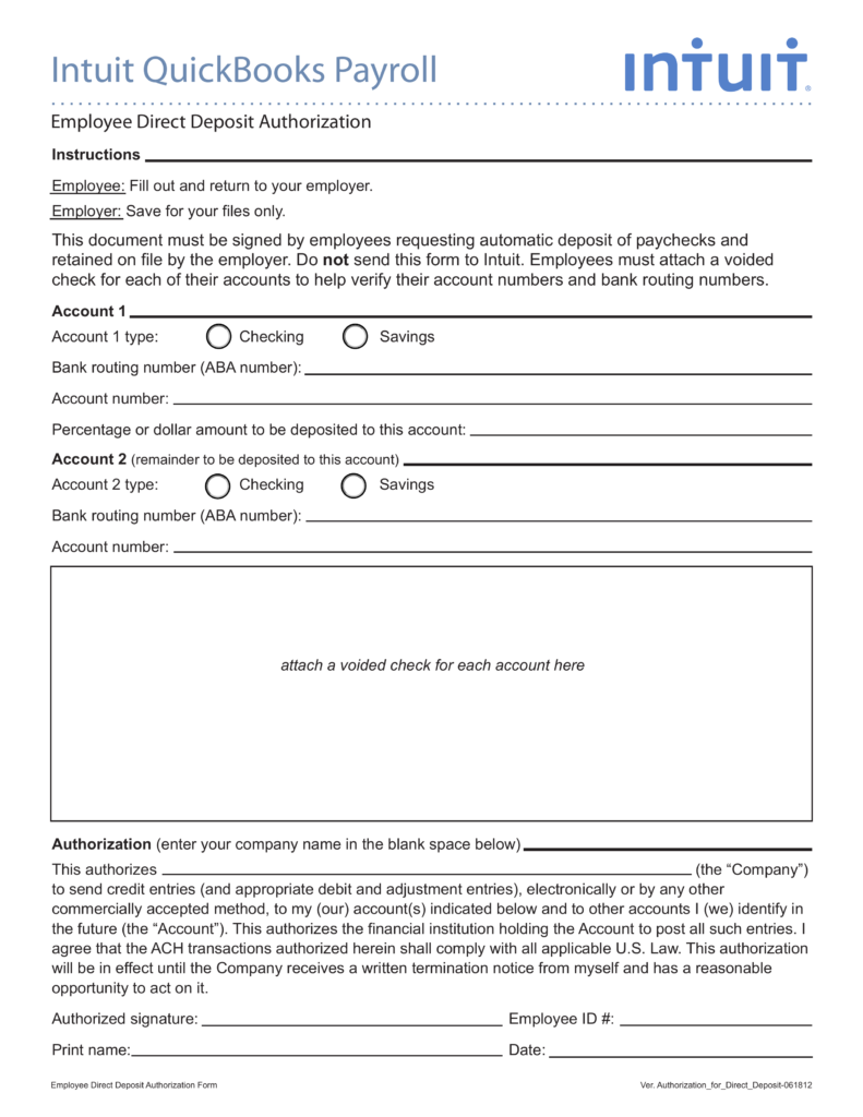 Intuit Direct Deposit Form Seven Thoughts You Have As Intuit Direct