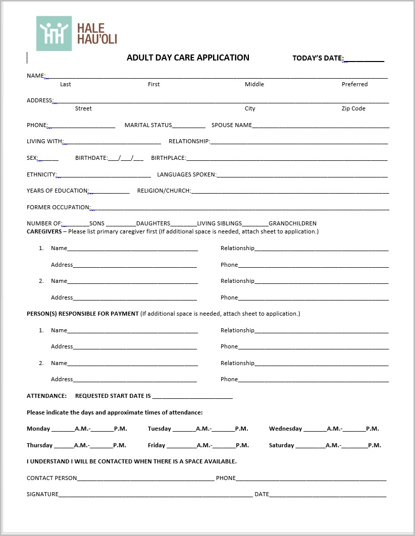 Job Application For Daycare Employee Job applications Resume Examples